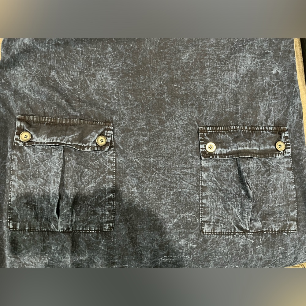 Hard Tail  Blue Denim Midi Dress With 2 Pocket in Front Look Size L, NWOT - Picture 5 of 9